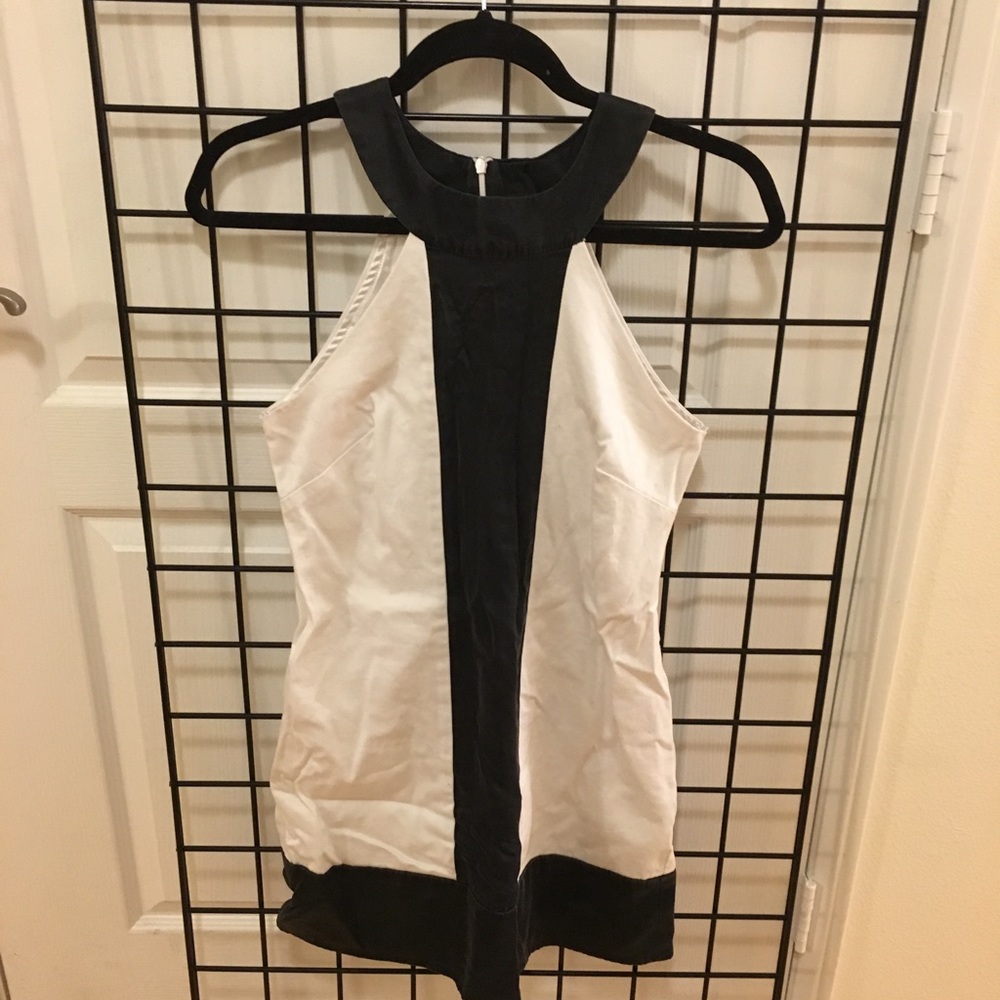 Arden b black white work dress suede velvet small